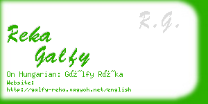 reka galfy business card
